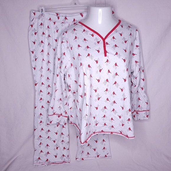 Catherines Other - Catherines Sleepwear Set Long Sleeve Capri Lounge Pants Size 1X Pockets Womens